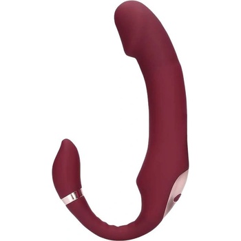 ostatní Shots Loveline Bendable Vibrating Strapless Strap on Merlot Grape