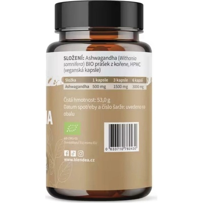 Blendea BIO Ashwagandha 90 kapsúl