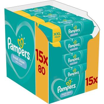 Image 1 of Pampers мокри кърпи fresh clean XXL - 12 х 80 броя
