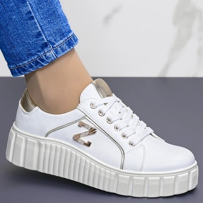 Ежедневни дамски обувки A18091-2 White