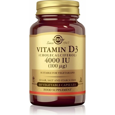 Solgar Vitamin D3 4000 IU 60 kapslí