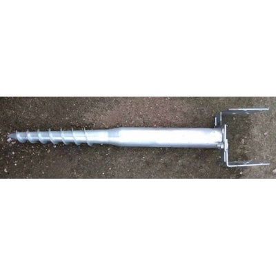 Zemní vrut se stavitelnou patkou typ U 80–170 mm, délka 1085 mm, žárově zinkovaný – Hledejceny.cz