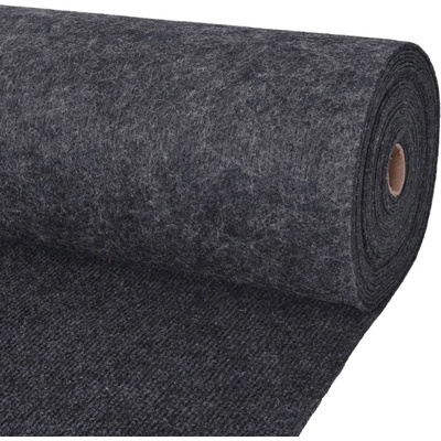 vidaXL Изложбен килим, набразден, 1, 2x15 м, антрацит (287669)