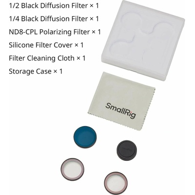 SmallRig 1/2 & 1/4 Black Diffusion & ND8-CPL Polarizing Filter Kit for DJI Osmo Nano 5789