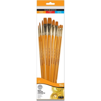 Daler-Rowney Simply Acrylic Brush Gold Taklon Synthetic Комплект четки 10 бр (216920110)