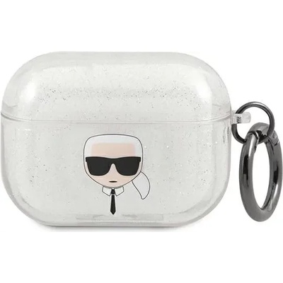 Karl Lagerfeld Калъф Karl Lagerfeld KLAPUKHGS за AirPods Pro, сребрист Glitter Karl`s Head (KLAPUKHGS)