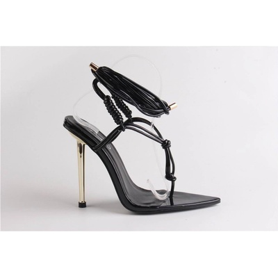 No Doubt Сандали No Doubt Women's Pointed Toe Tie Strap Flat Sandal - Black
