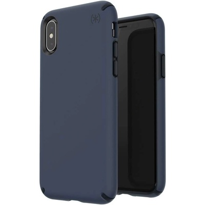 Speck Presidio Pro Case - удароустойчив хибриден кейс за iPhone XS, iPhone X (тъмносин)