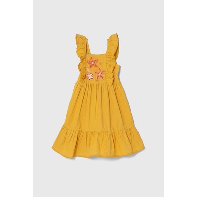 Zippy Детска рокля с лен zippy в жълто къса разкроена (3105982101)