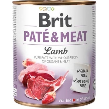Brit Pate & Meat Lamb - Консерва с 26% агнешко и 44% пилешко месоо 800 гр