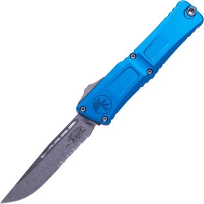 Microtech Combat Troodon S/E Gen III Blue Stonewash Partial Serrated 1143-11BL