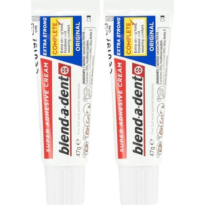 Blend-a-dent Extra Strong Original fixačný krém pre zubnú náhradu 2 x 47 g