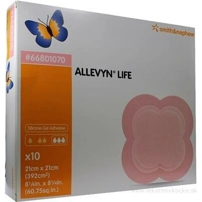 Smith & Nephew Medical Ltd. ALLEVYN LIFE Krytí na rány 21 x 21 cm 10 ks