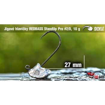 Red Bass jigová hlava StandUp Pro Sickle vel.2 10g