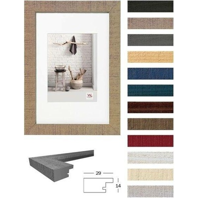 Rám na obraz Walther Design, černý, 50 x 50 cm, Dřevěný rám Home HO550B, 1 balení, černý, 50x50 cm