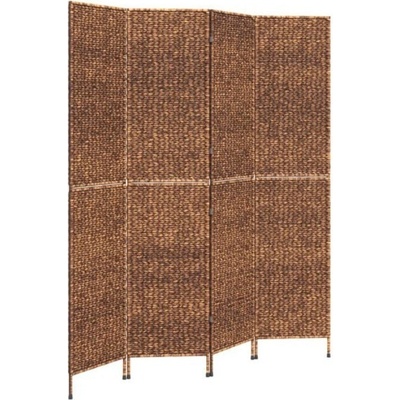 vidaXL Paraván 163 × 180 cm vodní hyacint hnědý 4panelový 355195