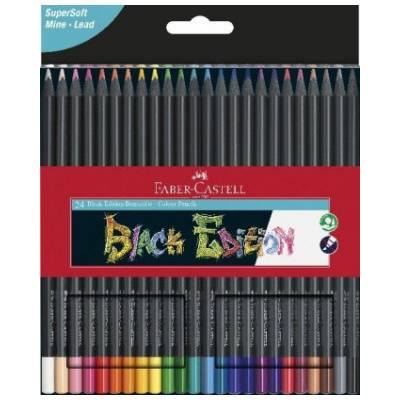 Faber Castell pastelky trojhranné Black Edition 24 ks (Faber-Castell)(Papierenský tovar)