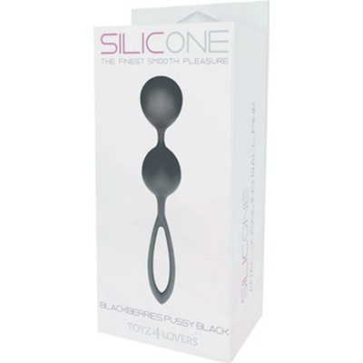 Toyz4lovers Guličky-PALLINE BLACKBERRIES PUSSY SILICONE BLACK