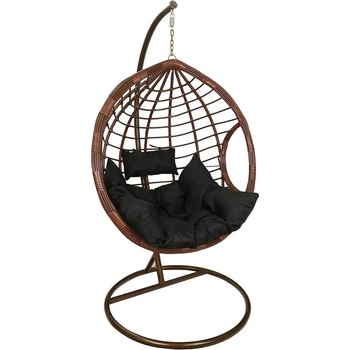 Textilomanie závěsné křeslo DOMINIKANA hnědé