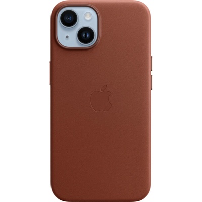 Apple Leather Case s MagSafe pro iPhone 14 - cihlově hnědý MPP73ZM/A