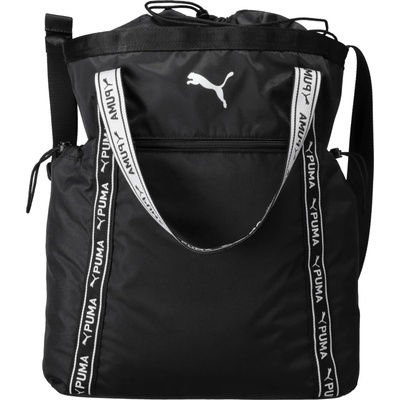 Puma AT ESSENTIALS TOTE BAG čierna biela