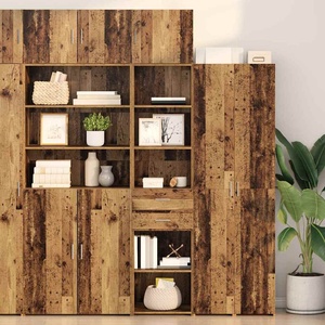 vidaXL Висок шкаф Старо дърво 45 x 42, 5 x 185 см Инженерна дървесина (3402638)
