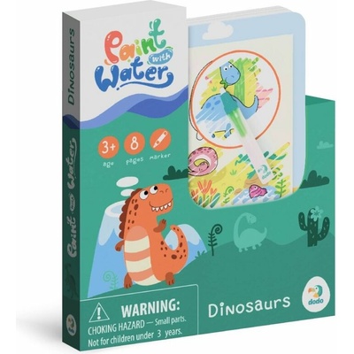 Teddies Kouzelné malování vodou Dinosauři blok 8 listů štětec