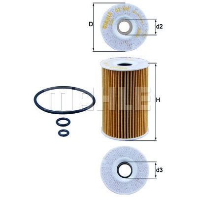 Olejový filter MAHLE ORIGINAL OX 388D (OX388D)