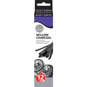 Daler Rowney Willow charcoals Ком лект естествени въглени 2 - 10 mm 12 бр (157700012)