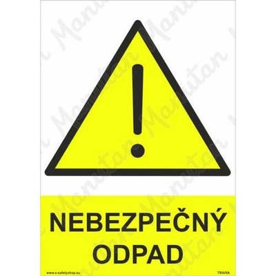Nebezpečný odpad, plast 297 x 420 x 0,5 mm A3