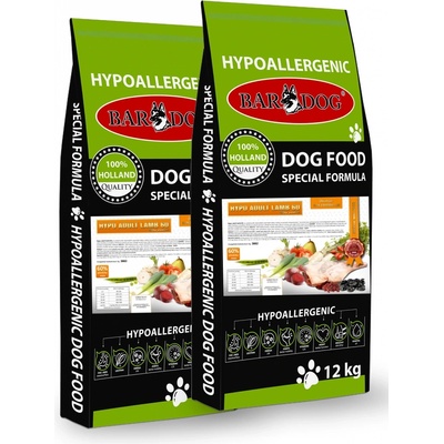 BARDOG Lisované HYPO Adult Lamb 60 2 x 12 kg