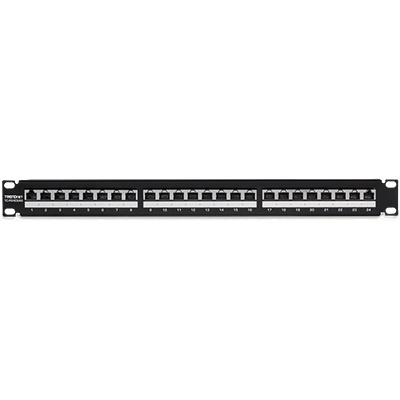 TRENDnet Пач панел 24 RJ45 порта, Cat6a, екраниран, 1U - TRENDnet TC-P24C6AS (TC-P24C6AS)