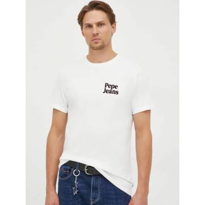 Pepe Jeans pánské tričko 803 krémové
