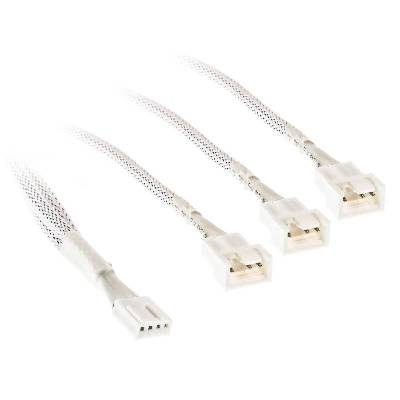 Кабел Kolink PWM 1-3 Сплитер - 35 cm, оплетен, Бял (KOLINK-AC-ZUAD-1632)