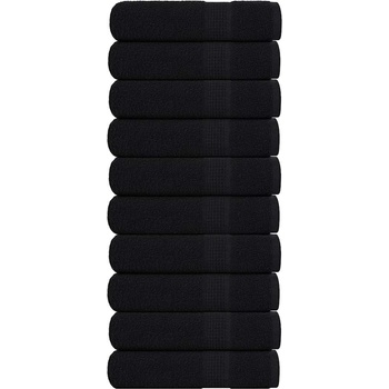 vidaXL Кърпи за баня FROGN 10 бр. Черни 100x150 см 360 г/м2 (136958)