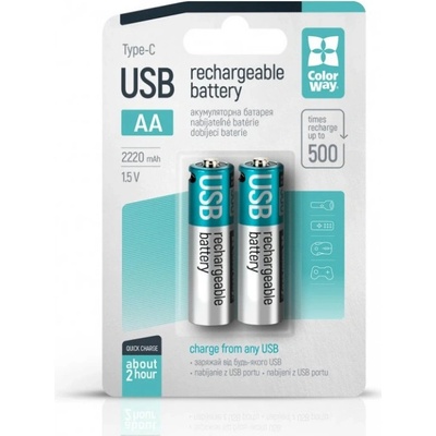 Colorway USB AA 1200mAh 2ks CW-UBAA-02