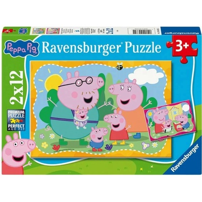 RAVENSBURGER 075966 Prasátko Peppa 2x12 dílků
