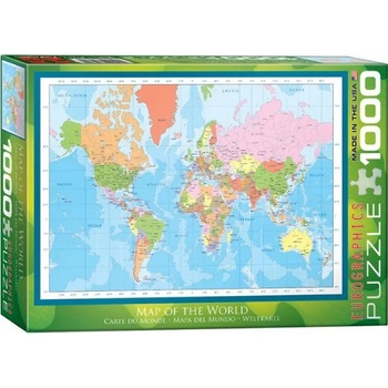 Image 1 of EUROGRAPHICS - Puzzle World map 3 - 1 000 piese