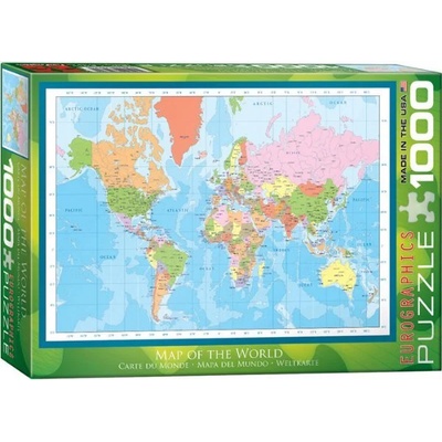 EUROGRAPHICS - Puzzle World map 3 - 1 000 piese