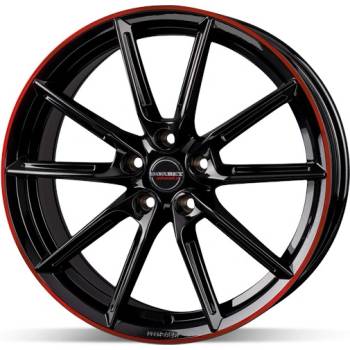 Borbet LX 8x19 5x108 ET45 black rim red