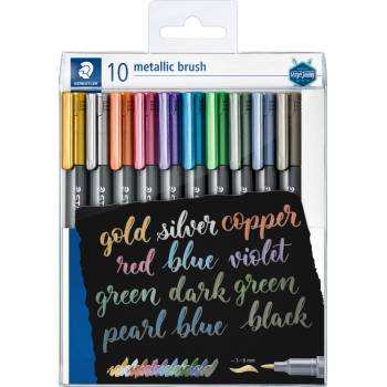 Image 1 of STAEDTLER Маркери Staedtler Metallic brush, 1-6 mm, 10 цвята (30211-А)