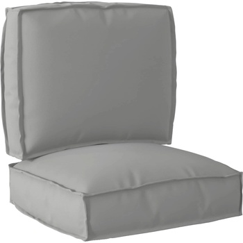 vidaXL Комплект възглавници за палет 2 pcs Сив 50 x 50 x 12 cm (3329040)