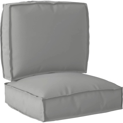 vidaXL Комплект възглавници за палет 2 pcs Сив 50 x 50 x 12 cm (3329040)
