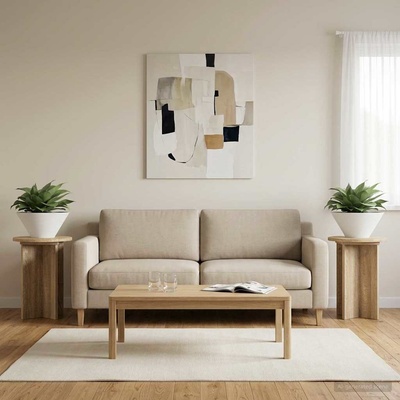 vidaXL Стойка за растения 2 бр. Дъб сонома Ø29, 5 x 40 см (899737)
