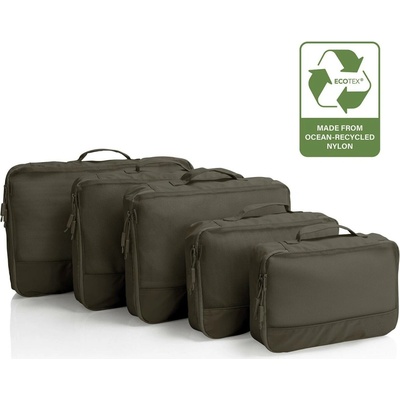 Heys Ecotex Packing Cube 5 Pc Set Green Moss