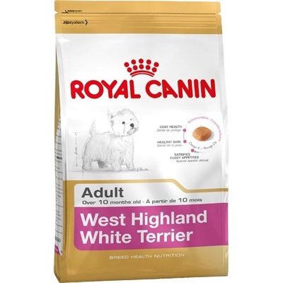 Royal Canin Royal Canin West Highland White Terrier Adult Храна за кучета, суха, за Уест Хайленд Уайт Териер, за възрастни, с царевица и птиче, 3 kg