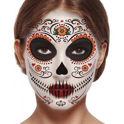 Guirca tetování na obličej muerte day of the dead