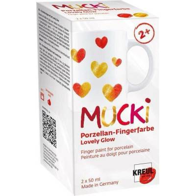 Kreul Sada prstové barvy na porcelán MUCKI Lovely Glow 2 x 50 ml