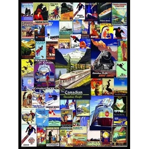 EUROGRAPHICS - Puzzle Canadian Pacific Rail - Vintage Poster - 1 000 piese