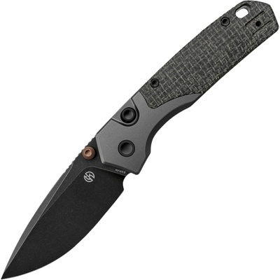 Vosteed Psyop 299 S35VN Black Stonewash, Black Norplex UltreX Micarta Top Liner Lock A2233